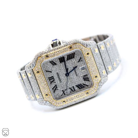 cartier bracelet iced out|iced out cartier watch price.